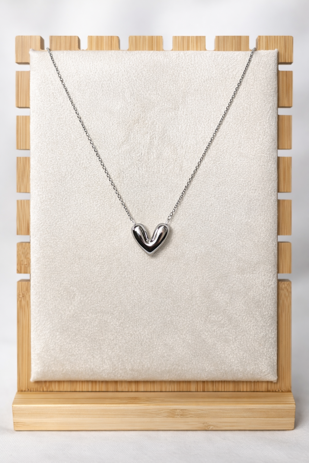 Herz Kette Silber groß