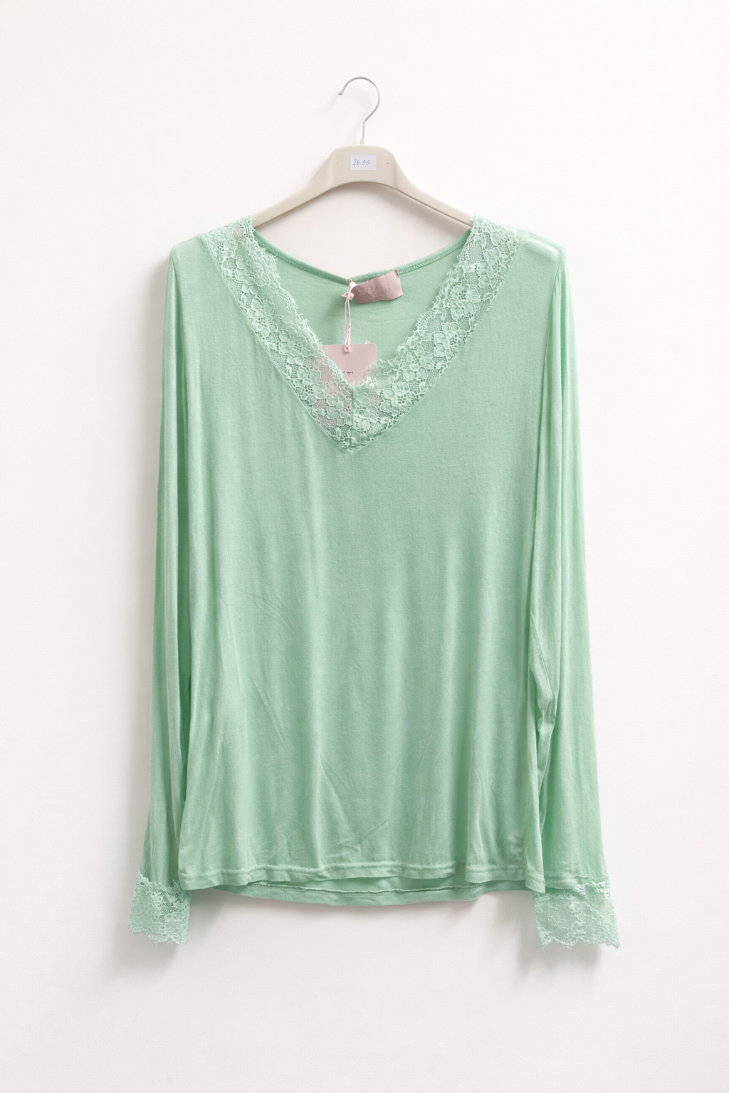 Cashmere Shirt mit Spitze