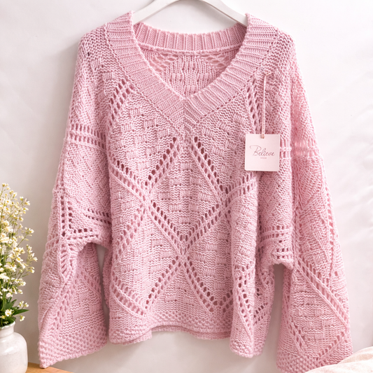 Lochstick Pullover „Valerie“