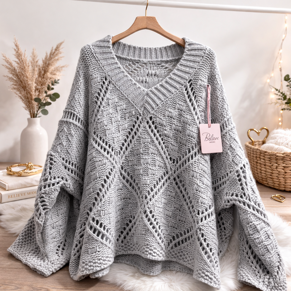 Lochstick Pullover „Valerie“