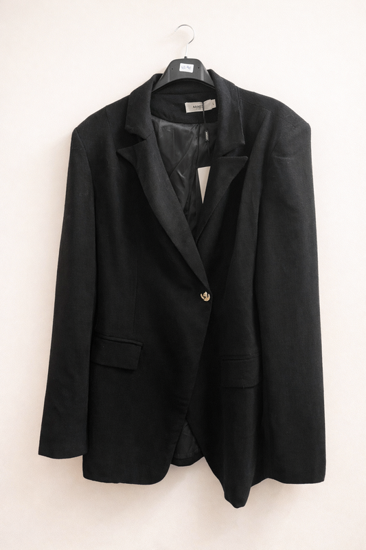 Schwarzer Leinen Blazer Nova