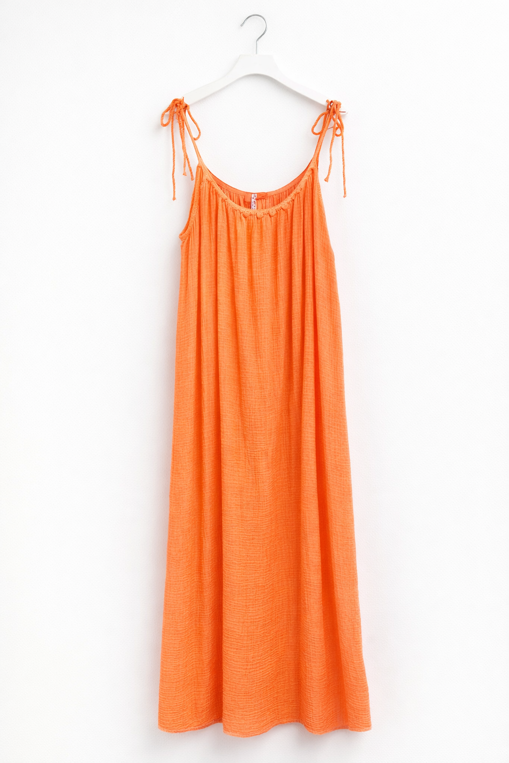 Maxi Musselin Kleid  Neon Orange