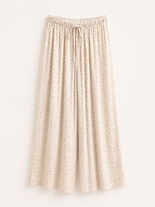 Viskose Hose Leo Beige