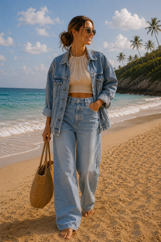 Oversize "Sila" Jeansjacke