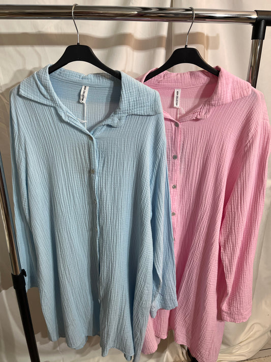 Musselinbluse Lang Curvy