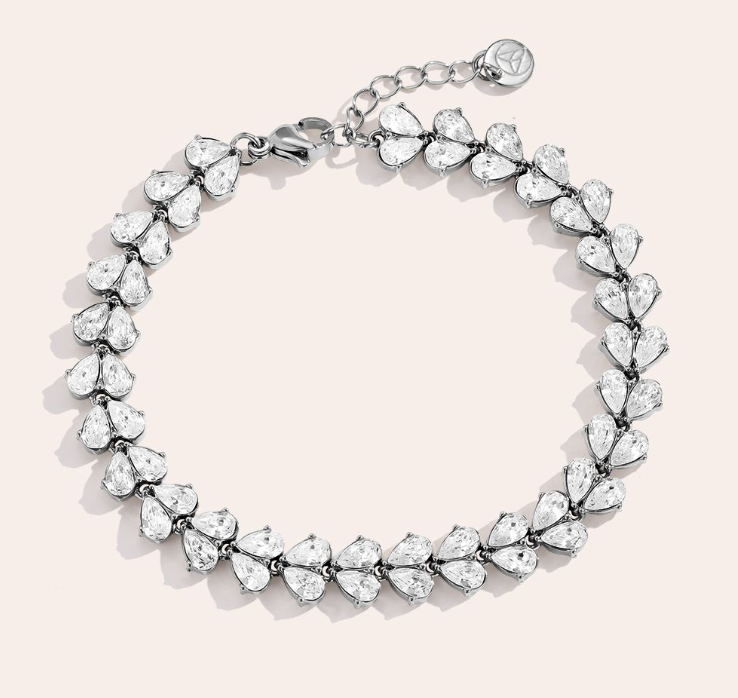 Armband Blätter in Silber