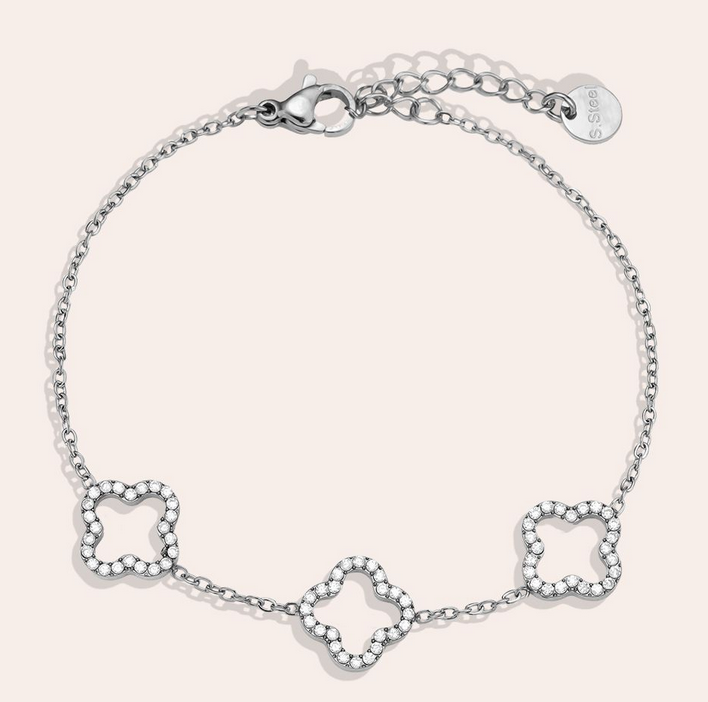 "Armbändchen mit funkelnden Strass Blüten"