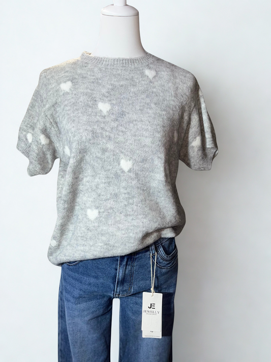 Herzmotiv Strickoberteil Lovely