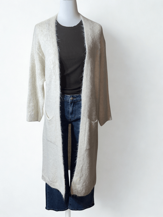 Kuschel Cardigan „Lina“ lang | Damen Strickjacke | One Size bis 48