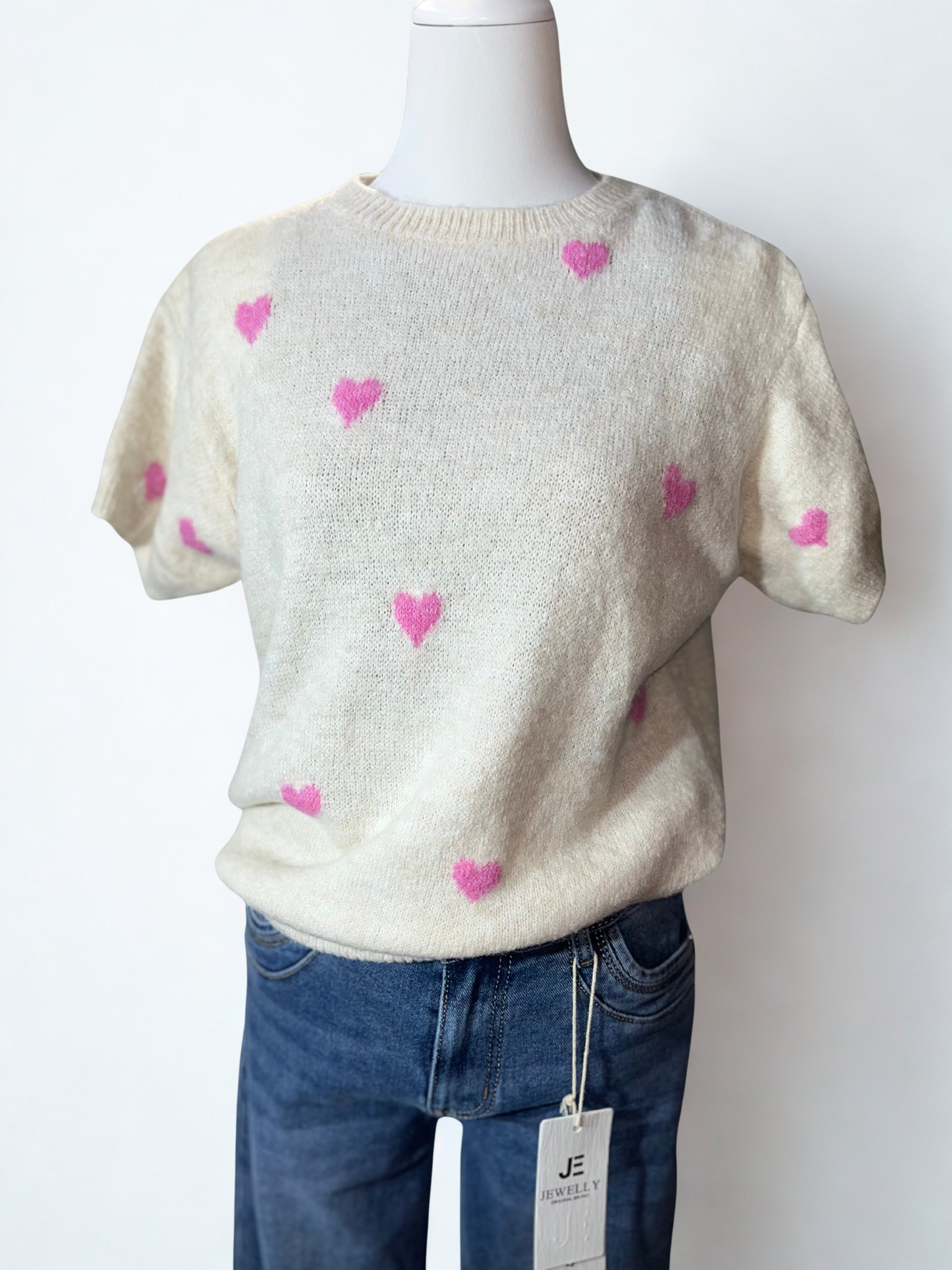 Herzmotiv Strickoberteil Lovely
