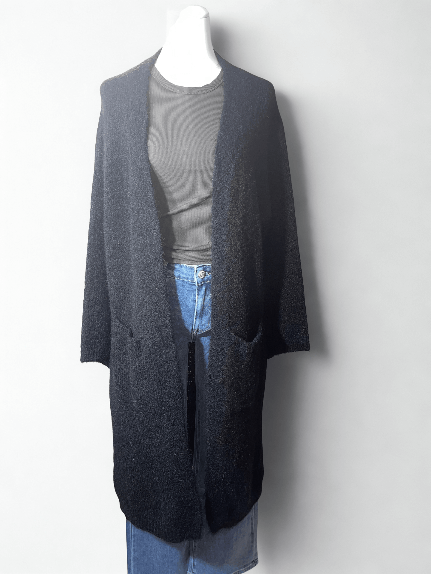Kuschel Cardigan „Lina“ lang | Damen Strickjacke | One Size bis 48